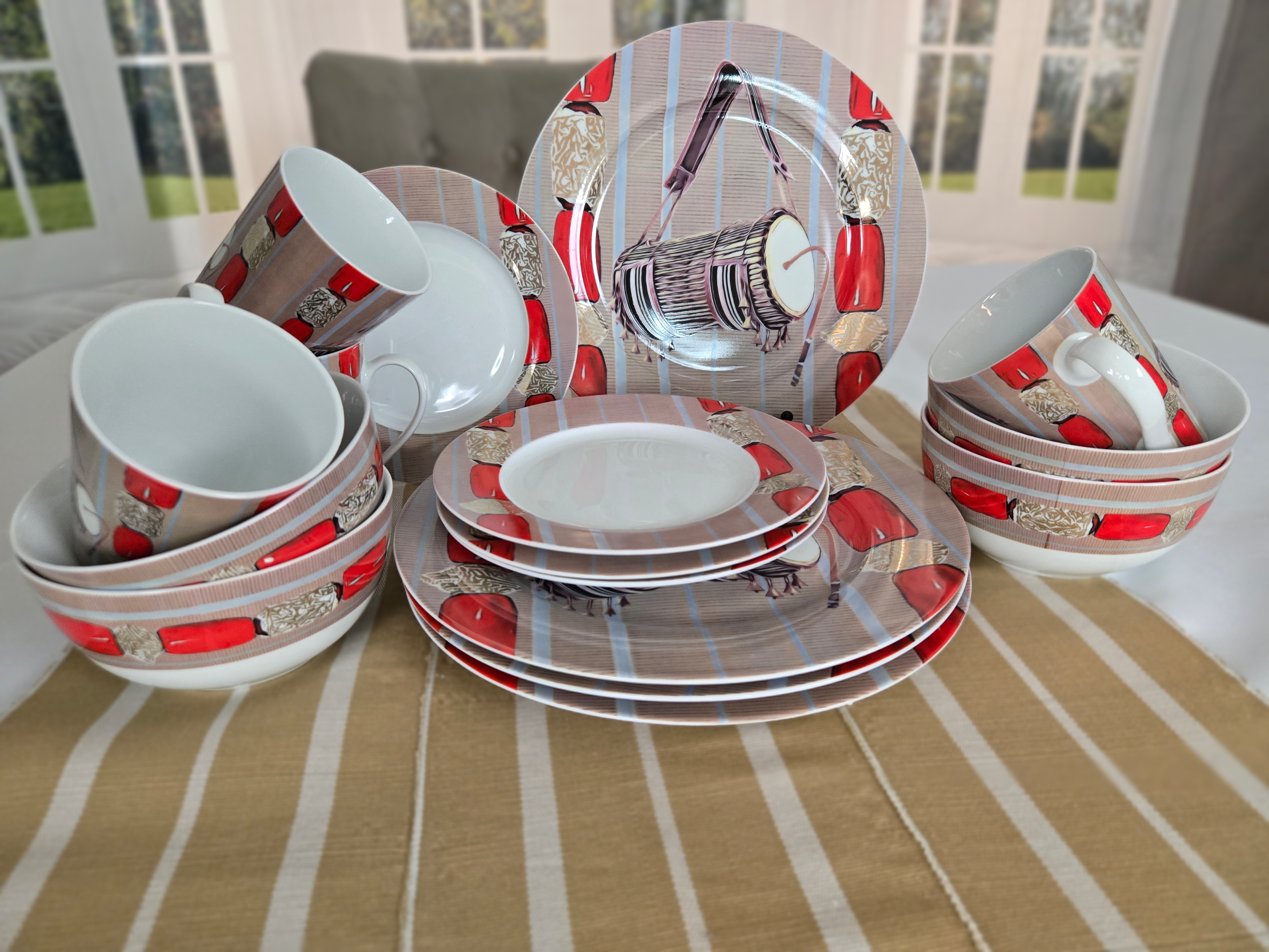 Aso Oke Porcelain  (16pcs SET)