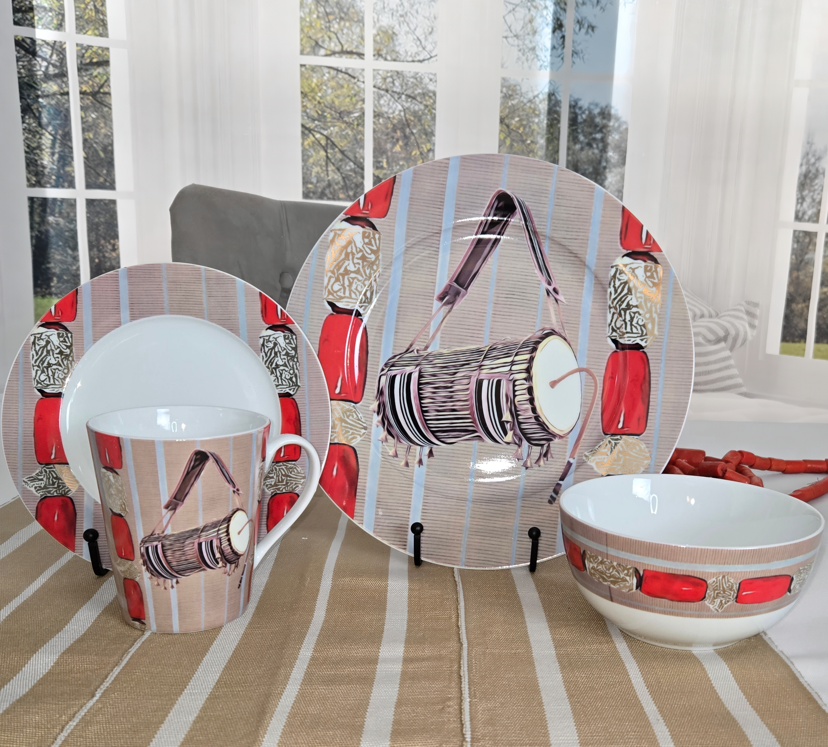 Aso Oke Porcelain  (16pcs SET)