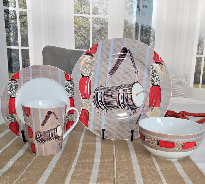 African Tableware African Art Dinnerware, African Art plates. Artisitic dinning ...