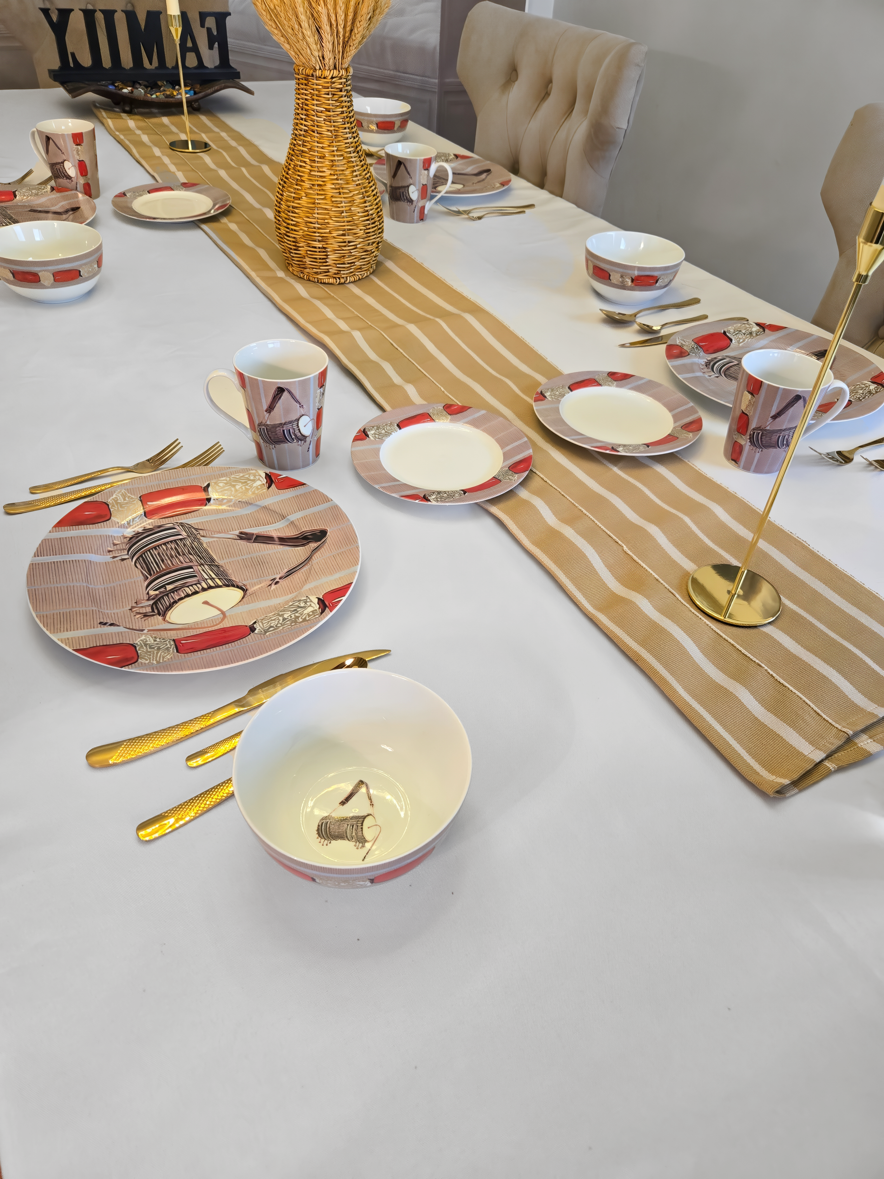 Aso Oke Porcelain  (16pcs SET)