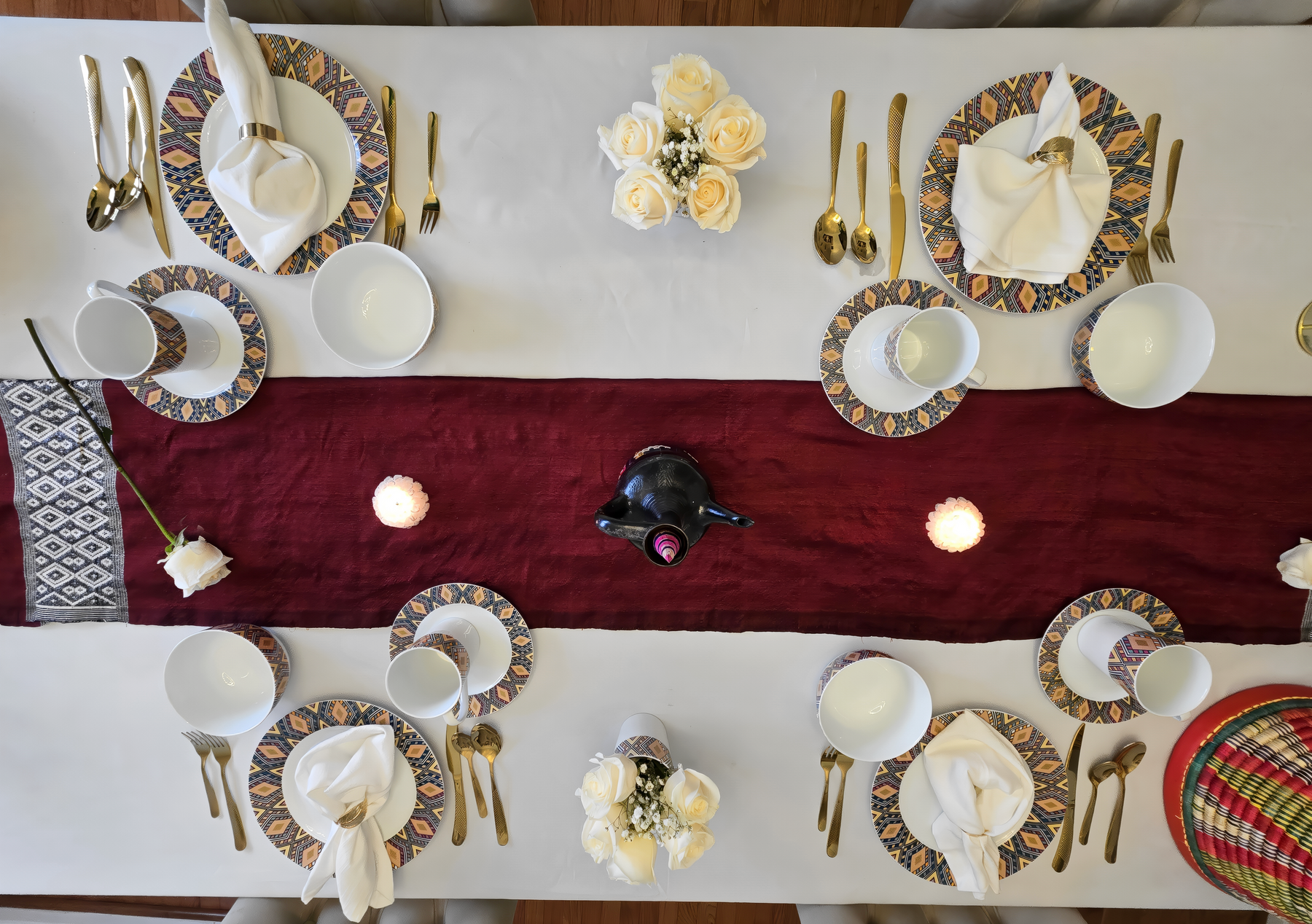 African Tableware 16 pcs African Art Dinnerware – Oyelakin Dinners (African Art Tableware)