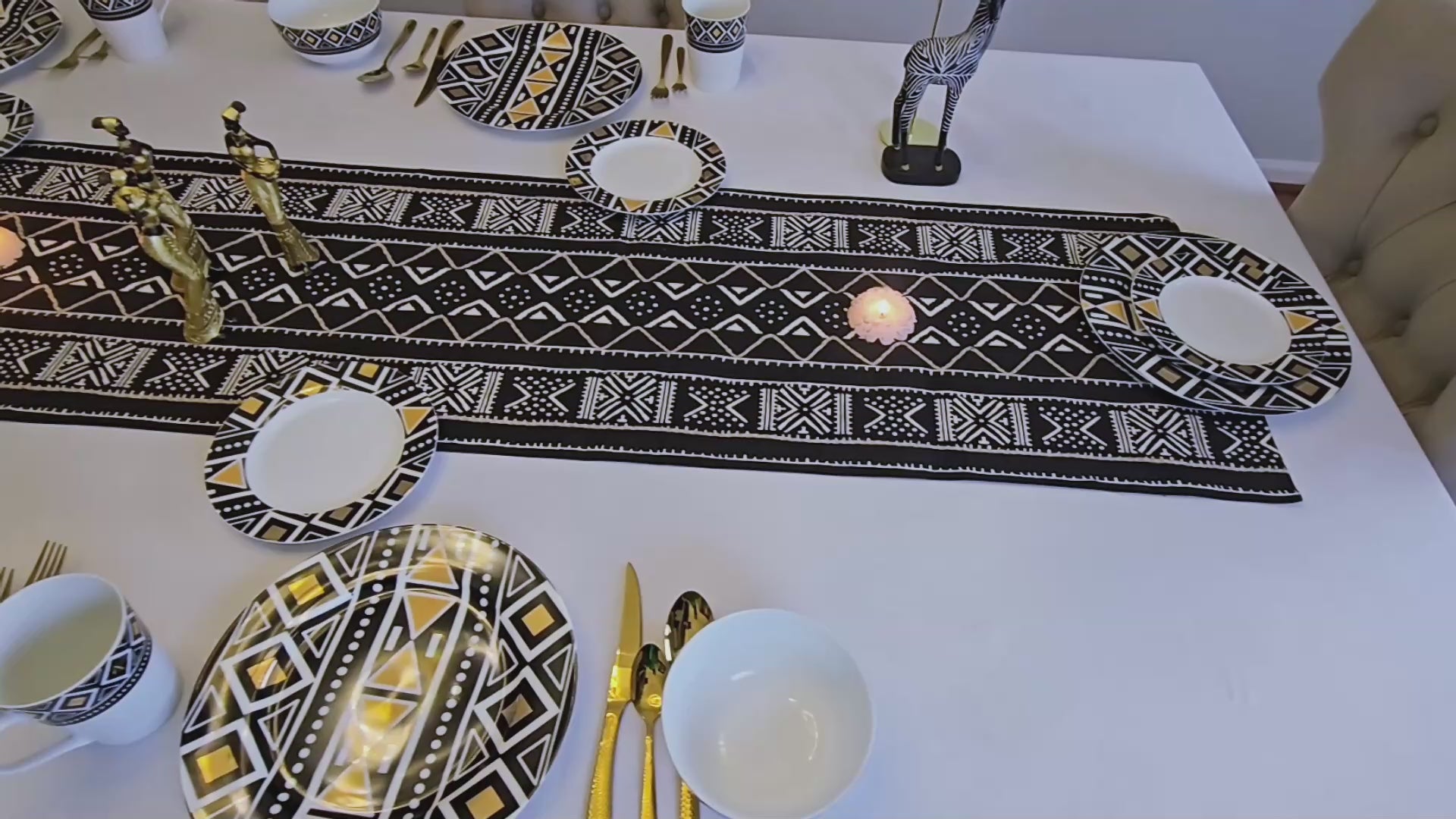 Mudcloth Black Porcelain (16pcs SET)