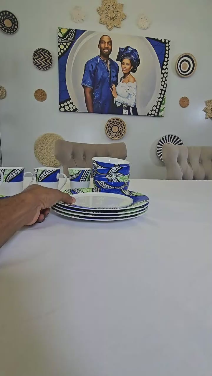 Sapphire Mosaic Porcelain (16Pcs Set)